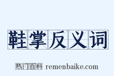 鞋掌反义词是什么意思的图片